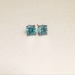 Cubic Zirconia Silver Studs